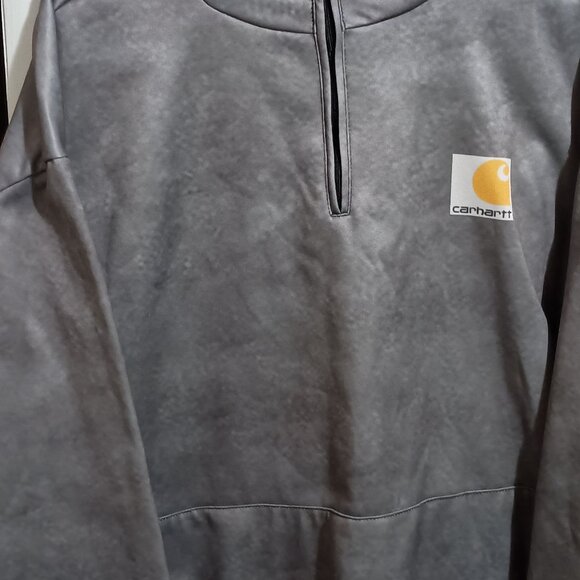 Carhartt Mens 1/4 Zip Long Sleeve Pullover Size 3XL Metallic Silver Gray - Picture 8 of 13